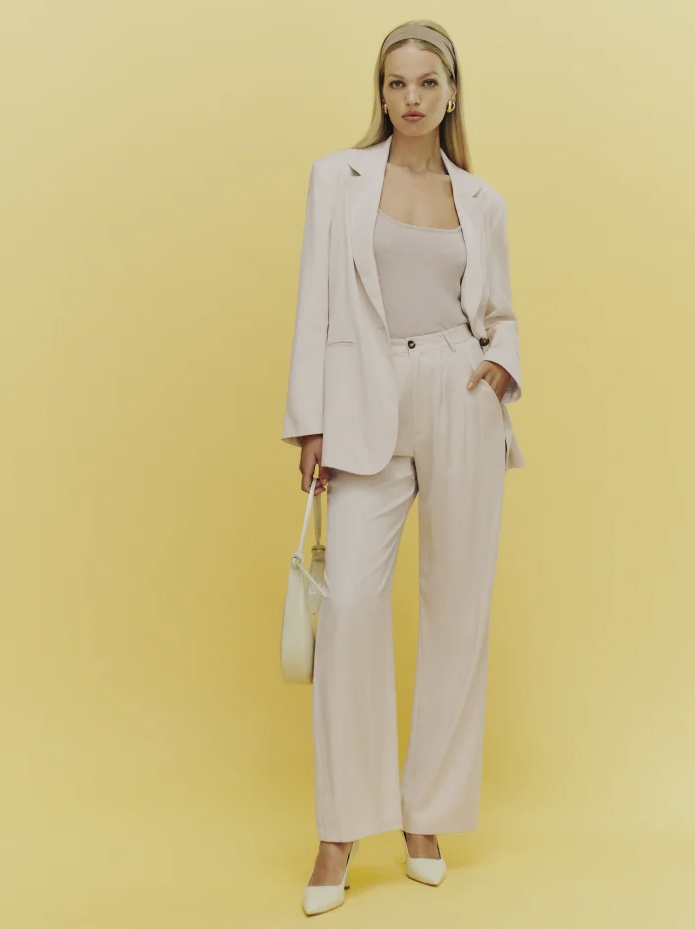 Emme by Marella Scoop Neck Trouser Suit Lilac | Cilento Designer Wear